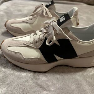 New Balance Women's White and Black Sneakers